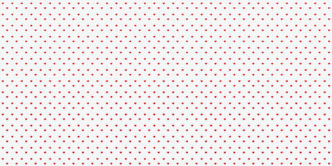 Flat design Heart background. Seamless pattern love with red color