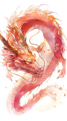 A vibrant, artistic depiction of a mythical dragon with flowing colors and intricate details.