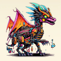 Cybernetic Dragon: A Fusion of Fantasy and Technology