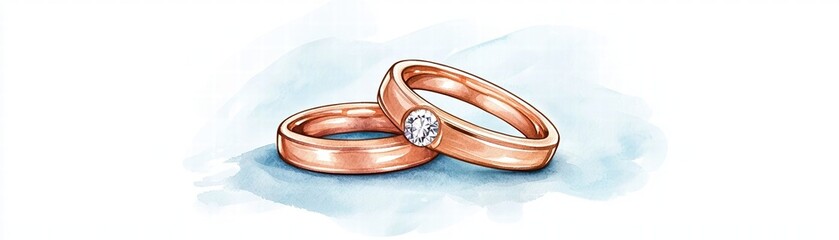 Valentine's day celebration romantic rings elegant background soft lighting close-up view love symbolism