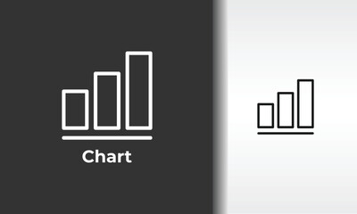 chart outline vector icon