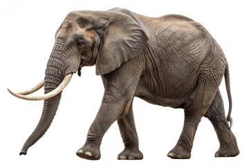 Fototapeta premium Beautiful elephant Clipart, isolated on a white background, elephant Generative AI