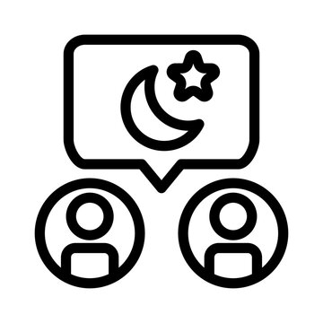 recommend clip art: muslim conversation outline style