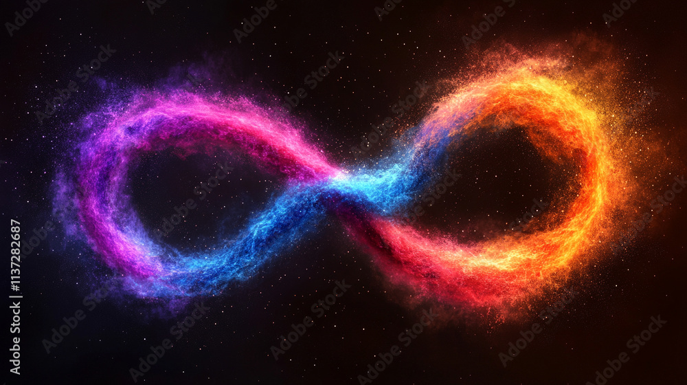 Aufkleber global infinity in the realm of computer technology, highlighting the interconnectedness and endless