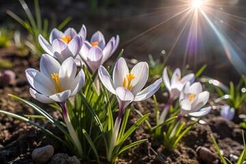 spring crocus flowers