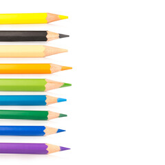 colorful pencil color red blue green pink black