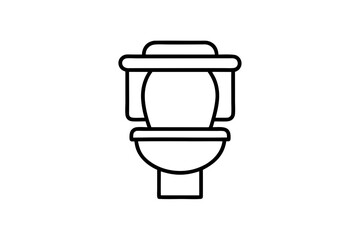 Water Closet vector-style line art design