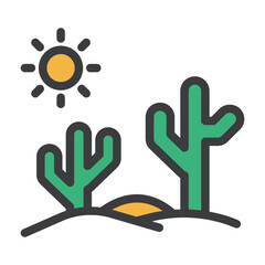 desert cactus filled style