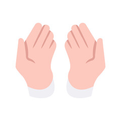 hand pray muslim flat style