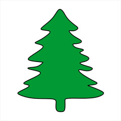 Illustration of a pine tree typical of beautiful Christmas decorations