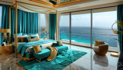 Luxurious Bedroom with Ocean View