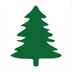 Illustration of a pine tree typical of beautiful Christmas decorations