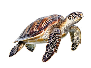 Sea Turtles isolated on transparent background
