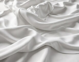 Obraz premium Soft white fabric background with gentle ripples, luxury, backdrop, textile, luxury, surface texture