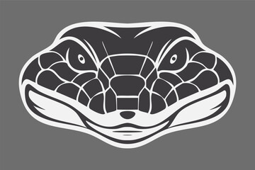 snake head vector silhouette black and white
