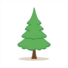 Illustration of a pine tree typical of beautiful Christmas decorations