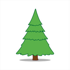 Illustration of a pine tree typical of beautiful Christmas decorations