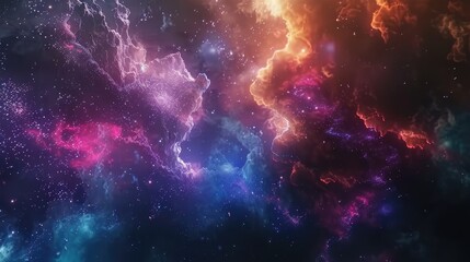 Obraz premium Cosmic Nebula with Vibrant Colors