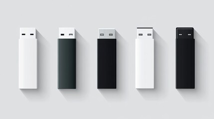 A collection of USB flash drives in various colors showcasing modern storage solutions for digital data.