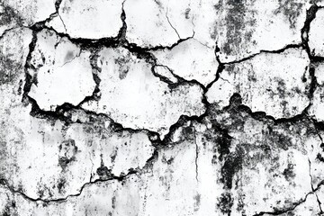 Fototapeta premium Cracked and Weathered White Wall Texture