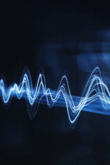 A heart rate monitor line blending seamlessly into a wave, symbolizing calm and balance in healthcare