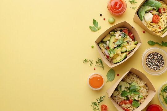 Promoting sustainability and wellness, these eco-friendly containers offer a healthy and convenient take-away food option
