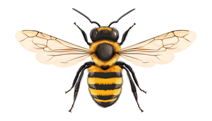 Bee cartoon insect on a white background. isolated background.