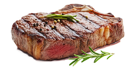 Beef steak on a white background. isolated background.