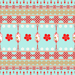 Chinese New Year Pattern. Vector Illustration Digital file Download for print, printable, wallpaper, background, rug, card, decoration, Red Envelop, gift wrapper and many projects.