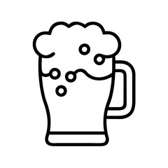 beer foam icon, oktoberfest line art, oktoberfest icon simple black line art icon of beer foam, for oktoberfest celebrations oktoberfest vector art 