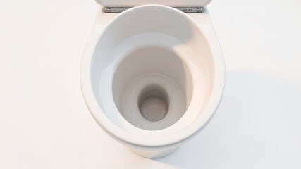 Clean Bright Toilet Bowl Isolated - AI Photorealistic