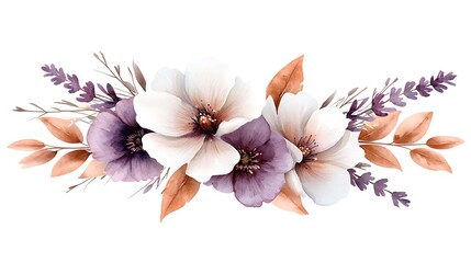 Naklejka premium Artistic floral display bright digital illustration for home decor inspiration