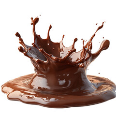 chocolate splash isolated on white