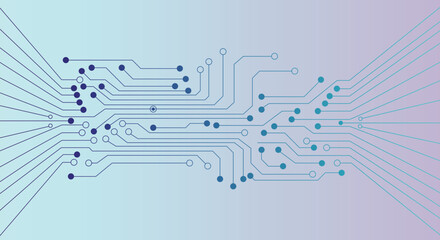 Electronic motherboard illustration. Communication and engineering concept. Vector