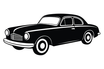 hotrod classic car vector graphic. american vintage hot rods car silhouette vector. EPS File