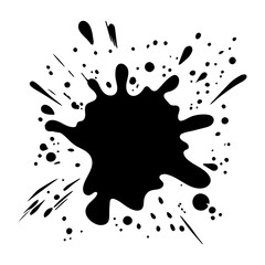 Colorful ink spots Splash splatter abstract shape PNG	