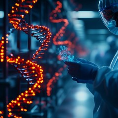Exploring future technology a highly detailed visualization of personalized medicine in a laboratory environment with ai innovations