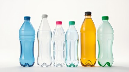 Naklejka premium Eco-Friendly Hydration: Plastic vs. Reusable Water Bottles - Awareness Campaign