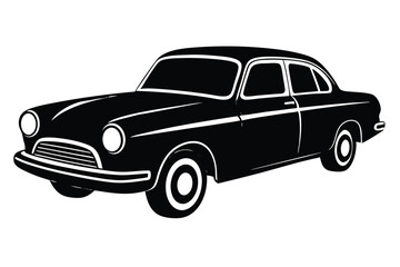 hotrod classic car vector graphic. american vintage hot rods car silhouette vector. EPS File