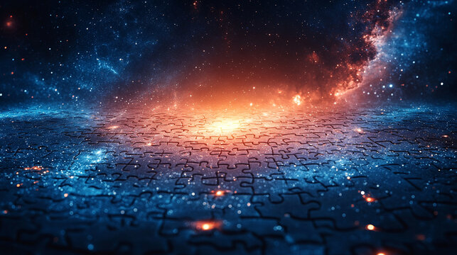 missing jigsaw puzzle piece in a glowing white space symbolizes clarity, potential, solutions, and connections. The bright light emphasizes discovery, completeness, and hidden opportunities