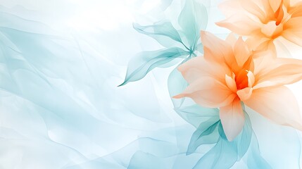 Delicate floral arrangement nature digital art bright background close-up serenity