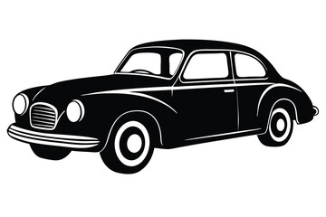 hotrod classic car vector graphic. american vintage hot rods car silhouette vector. EPS File