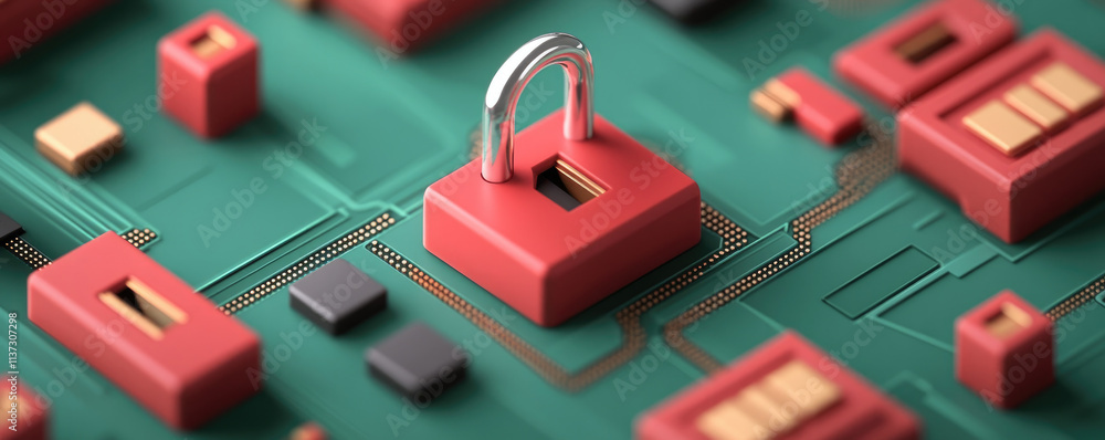 Poster enhancing digital trading security graphic design insights on firewalls locks and encryption techniq