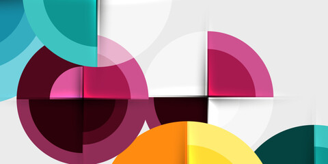 Obraz premium Target circle geometric abstract shapes. Vector Illustration For Wallpaper, Banner, Background, Card, Book Illustration, landing page