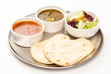 カレーとナンのランチプレート