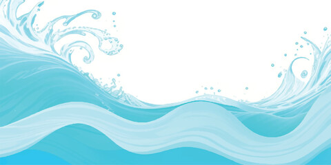 Transparent abstract soft green and blue abstract water color ocean wave texture background. Banner Graphic Resource as background for ocean wave and water wave abstract graphics	