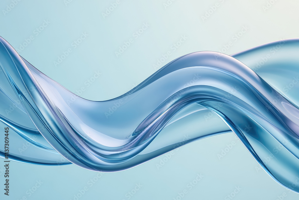 Aufkleber creating abstract glass streamline design elements pipe-shaped waves in an artistic background for m