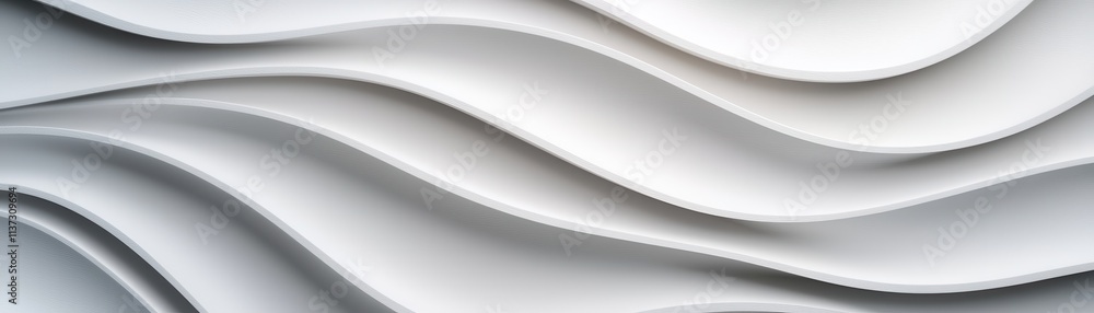Poster a textured, wavy surface in shades of white and gray, creating a modern and abstract design that con