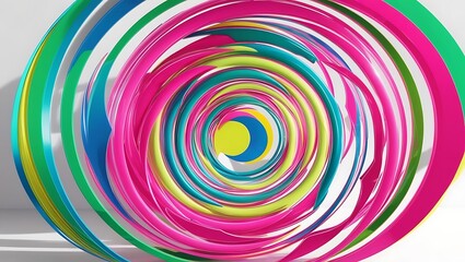 Colorful Swirling Abstract Circular Design