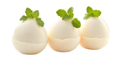 Benedictine eggs isolated on a transparent background